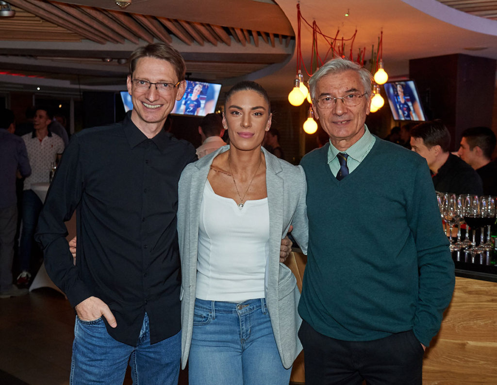 trener Goran Obradović, Ivana Španović i Stevan Kovačević