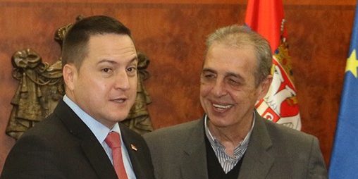 B.-Ruzic-i-M.-Nedic Stožeri Krosa RTS-a i digogodišnji prijatelji: Ministar prosvete Branko Ružić i direktor Radio Beograda Milan Nedić