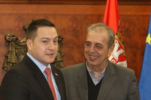 B.-Ruzic-i-M.-Nedic Stožeri Krosa RTS-a i digogodišnji prijatelji: Ministar prosvete Branko Ružić i direktor Radio Beograda Milan Nedić