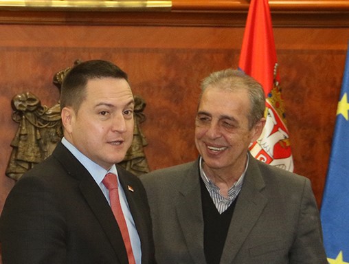 B.-Ruzic-i-M.-Nedic Stožeri Krosa RTS-a i digogodišnji prijatelji: Ministar prosvete Branko Ružić i direktor Radio Beograda Milan Nedić